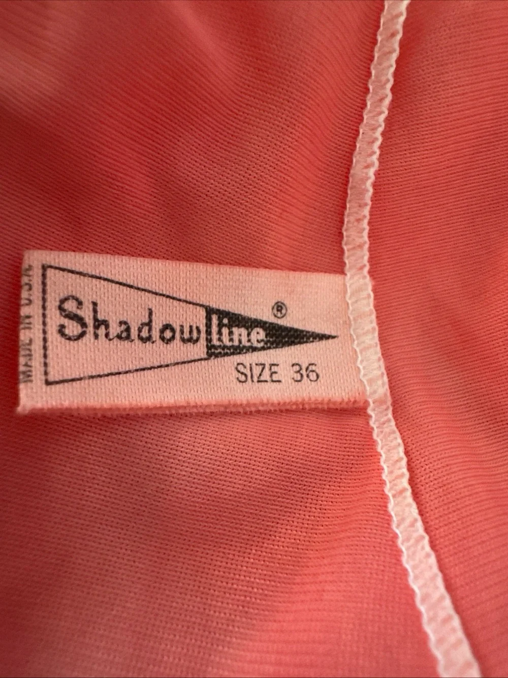 Vtg 70s Shadowline Coral Tie Dye Cami Tank Camisole Sz 36 Lingerie Boho - Picture 6 of 6